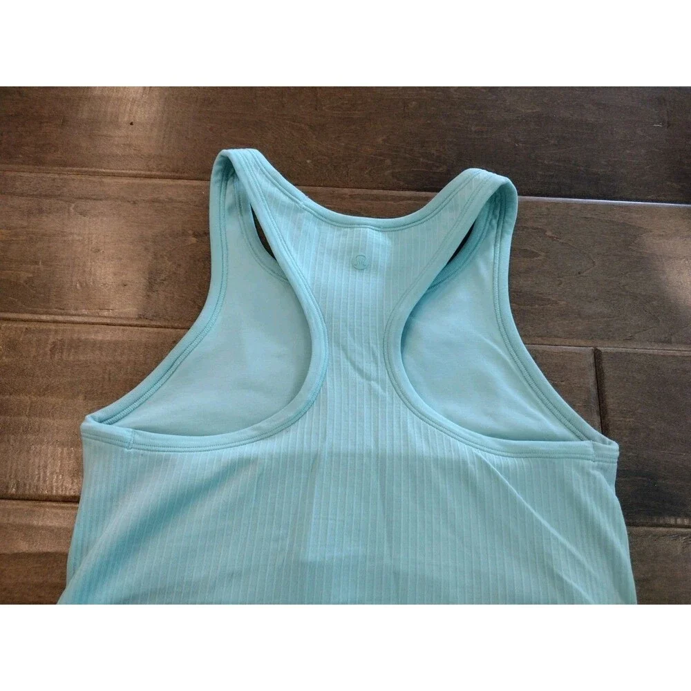 LULULEMON Women's Ebb To Street mint green waist racerback tank top - 8